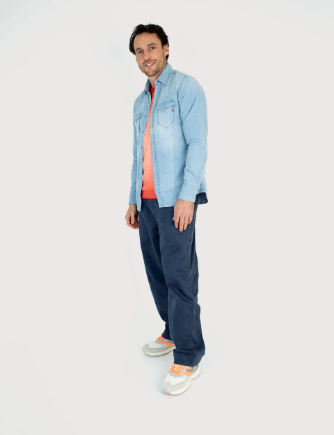 Denham Pantalon Homme Chino Bleu Marine - 2
