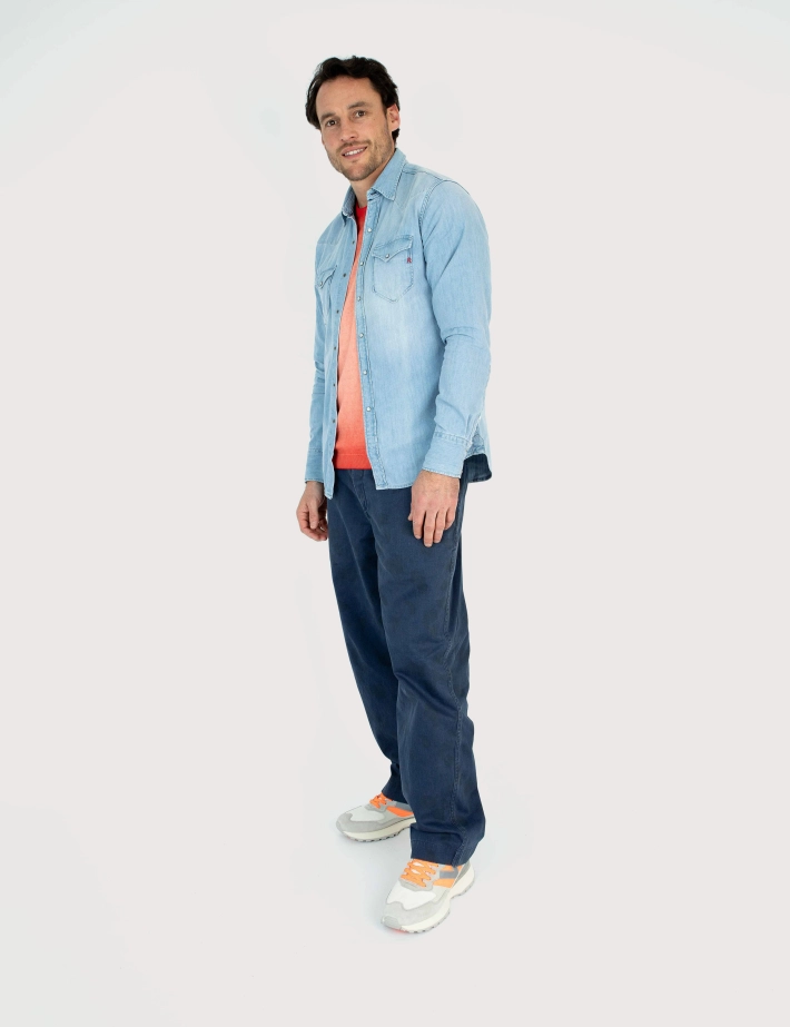 Denham Pantalon Homme Chino Bleu Marine - 2