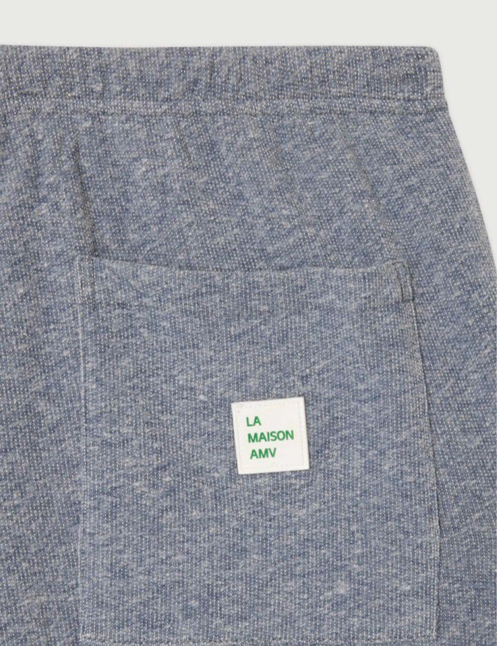 American Vintage Jogging Droit Homme Gris Chiné - 7