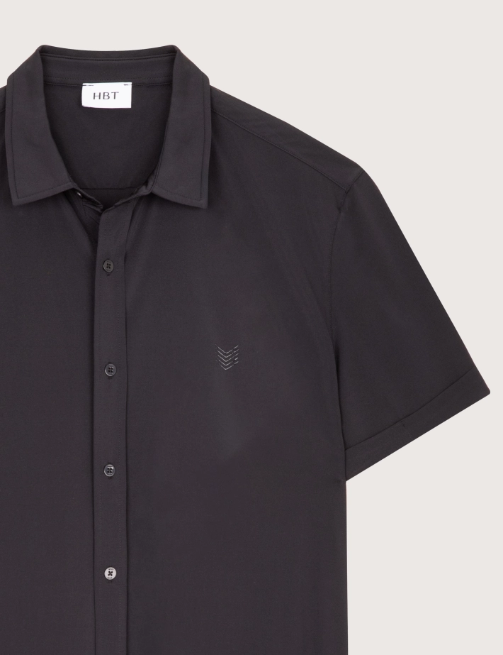 HBT BASICS | Silky MARCELLO Chemise Noir - 2