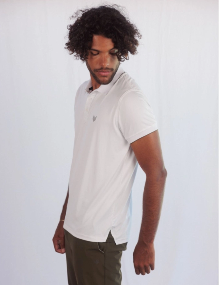 HBT PIQUES | ROCK Polo Bicolore Blanc - 2