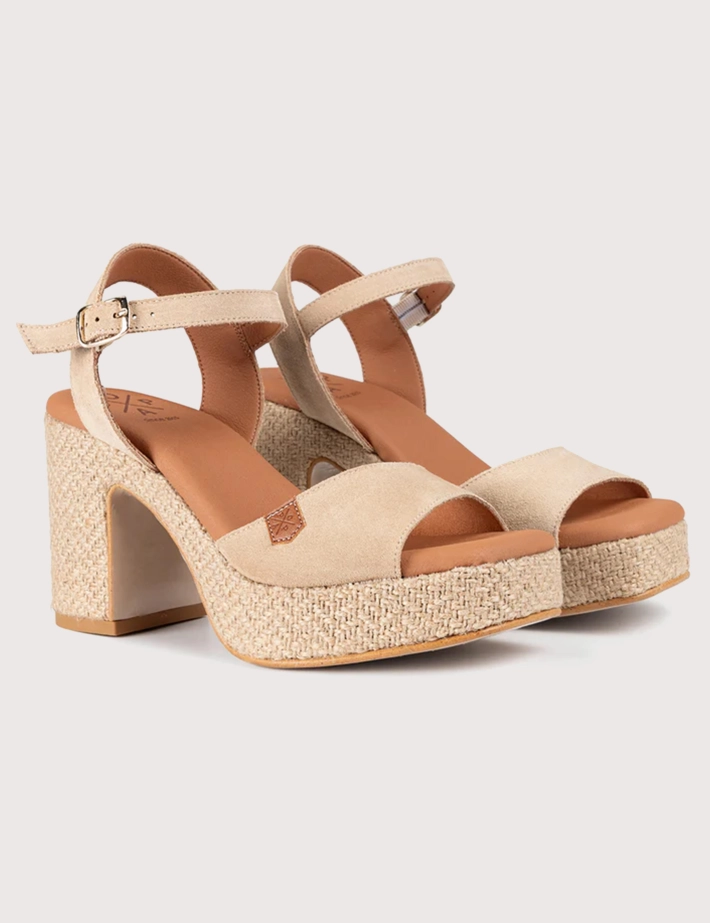 Popa Talons Compensés Marsella Beige - 2