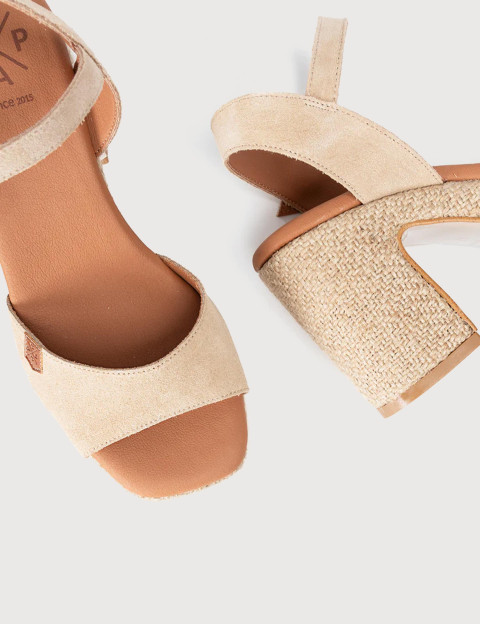 Popa Talons Compensés Marsella Beige - 4