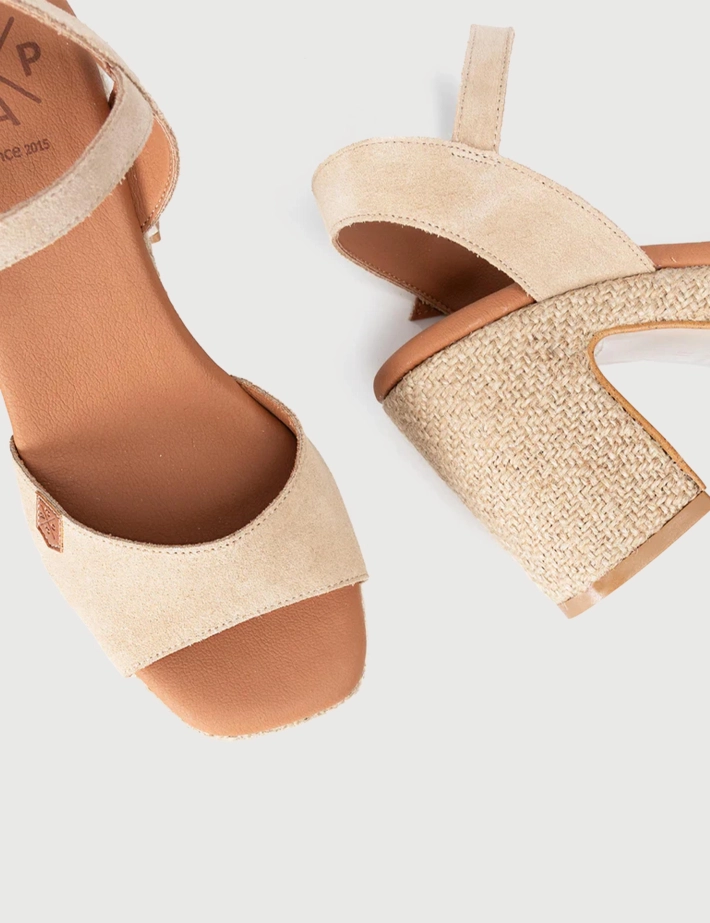 Popa Talons Compensés Marsella Beige - 4