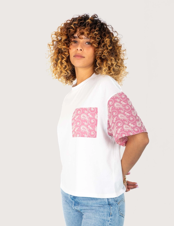 Adoré T-shirt Joan Imprimé Cachemire Rose - 3