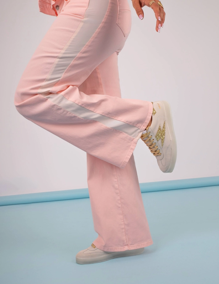 HBT DENIM | Colors STANLEY Pantalon Rose Femme - 4