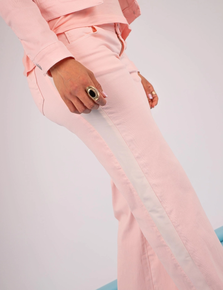 HBT DENIM | Colors STANLEY Pantalon Rose Femme - 5
