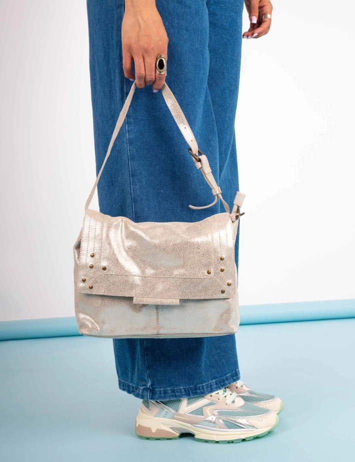 PIECES Sac Felizia Large Cross Body Argenté - 2