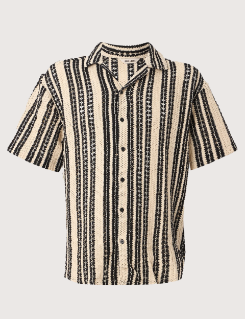 Only & Sons Chemise Homme Manches Courtes Dani Beige