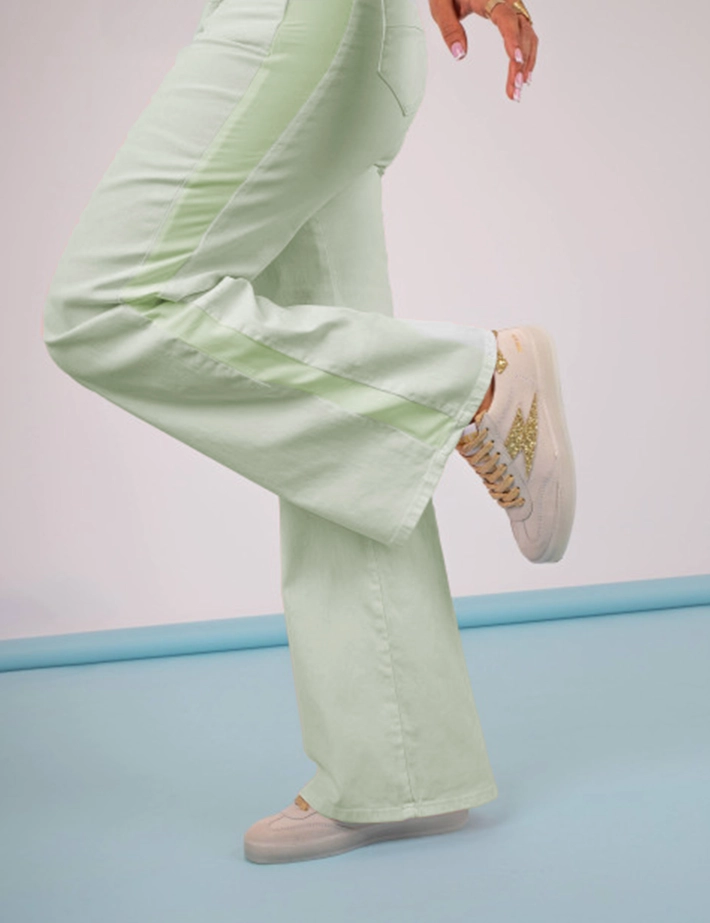 HBT DENIM | Colors STANLEY Pantalon Vert Femme - 3