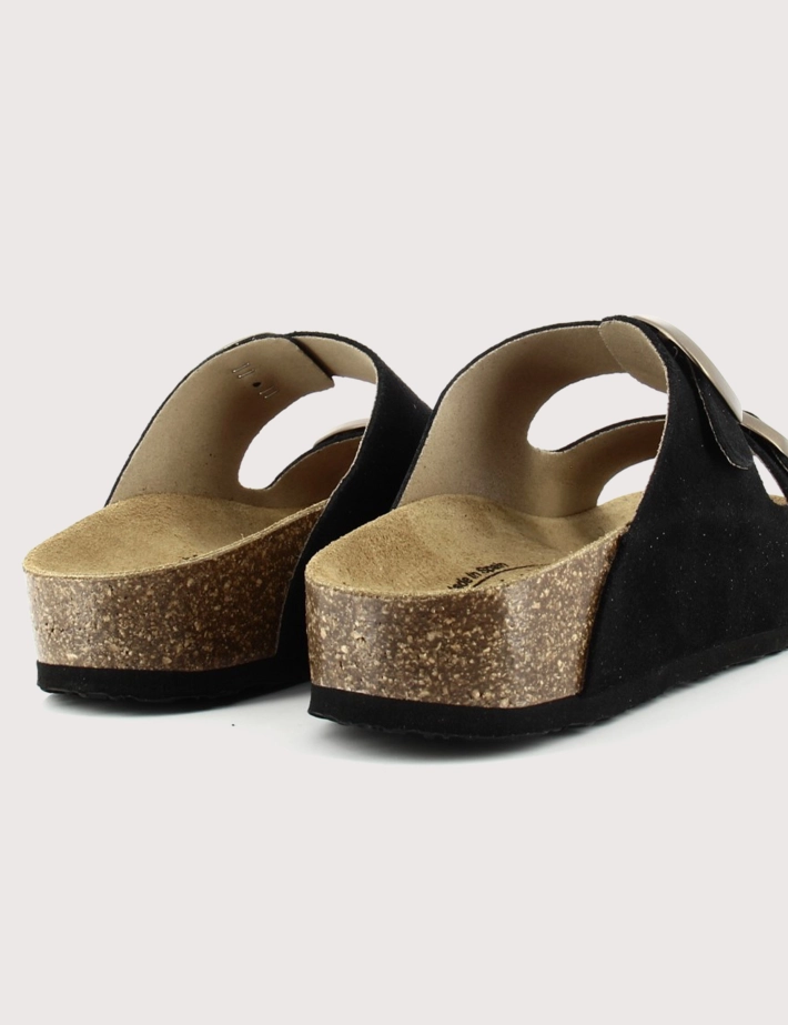 Plakton Mules Femme Double Bride 801 Noir - 4