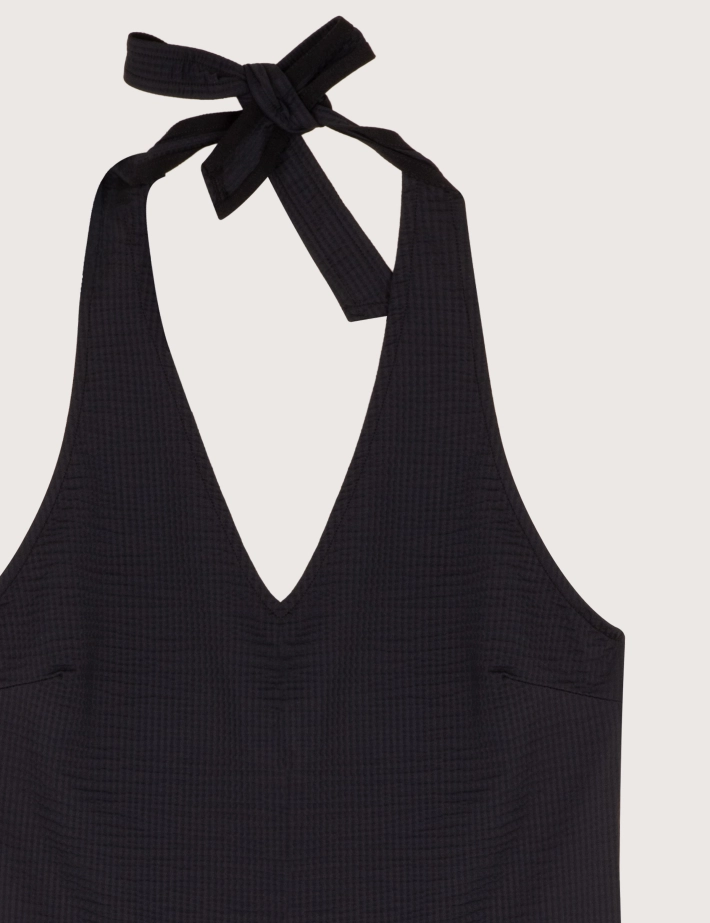 HBT SUMMER CHIC | Waffle SOPHIA Robe Dos Nu Noir - 2