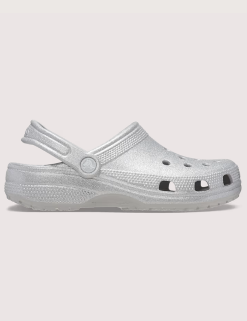 Crocs Sabots Femme Classic Glitter Clog Argent