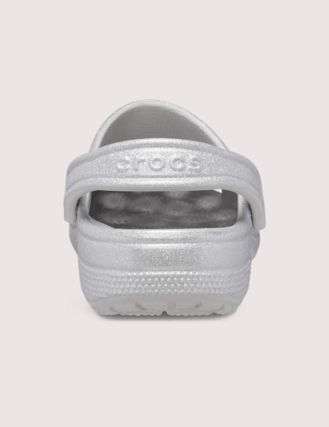 Crocs Sabots Femme Classic Glitter Clog Argent - 3
