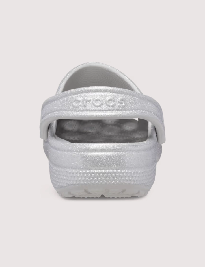 Crocs Sabots Femme Classic Glitter Clog Argent - 3