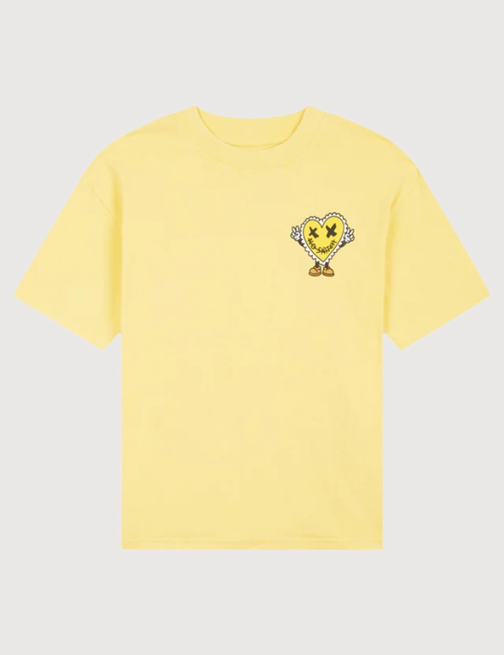 Eleven Paris T-shirt Mixte Oversize Palmbay Jaune Délavé - 4