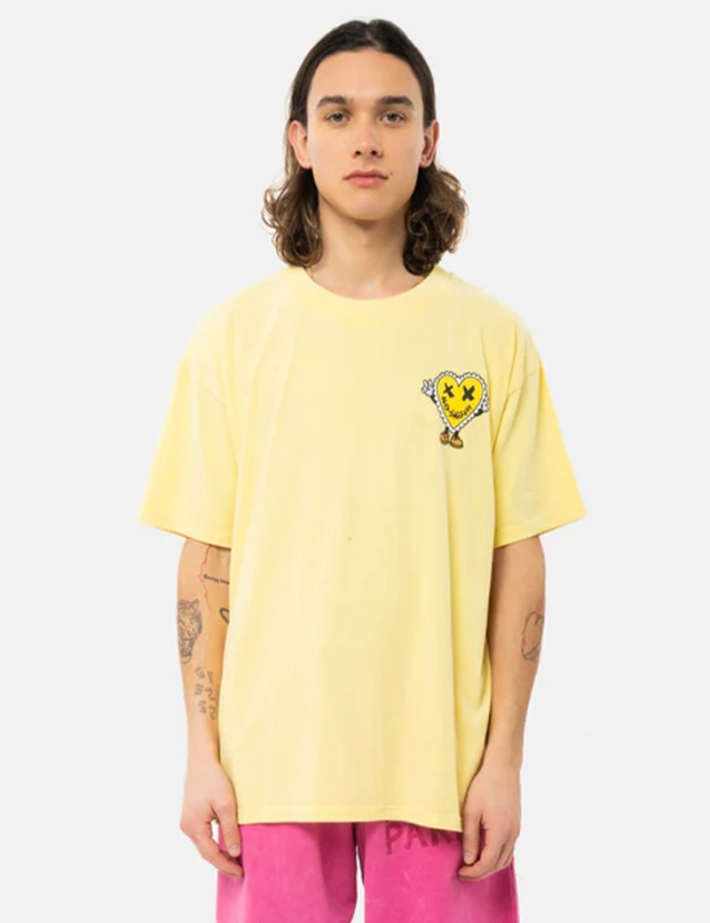 Eleven Paris T-shirt Mixte Oversize Palmbay Jaune Délavé - 2