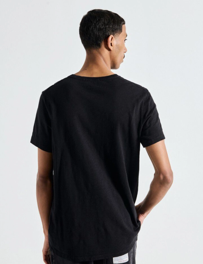 American Vintage T-Shirt Homme Manches Courtes Col Rond Bysapick Noir - 2