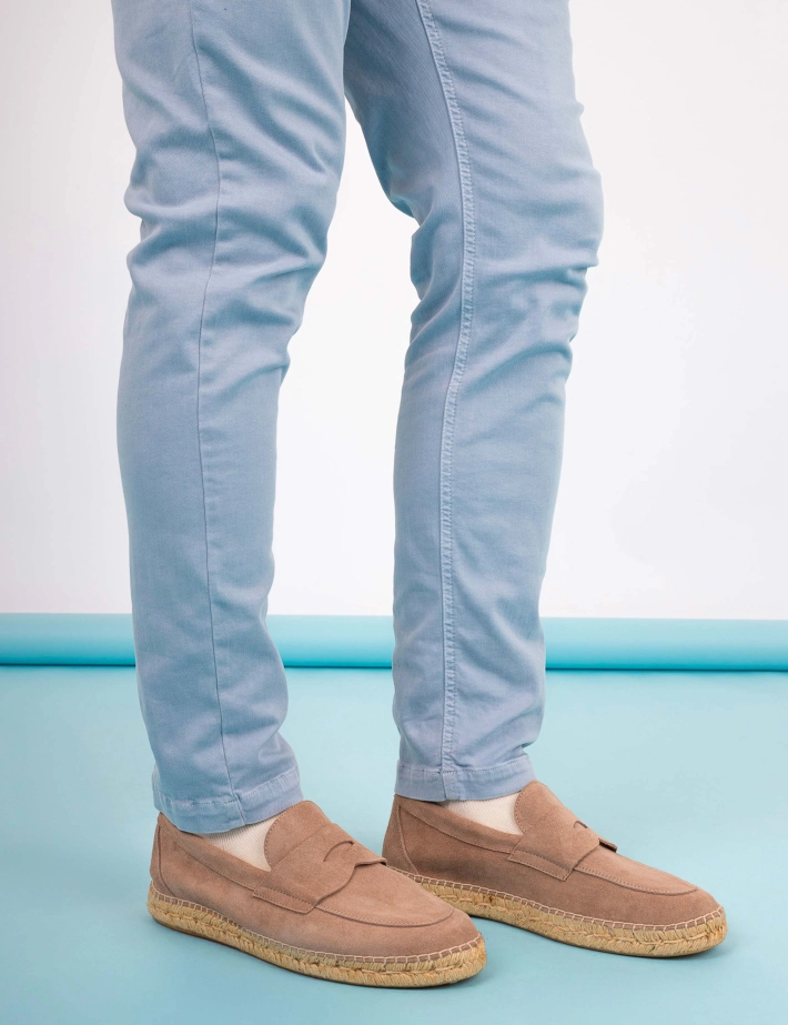 Abarca Mocassins Homme Suède Nickel - 5
