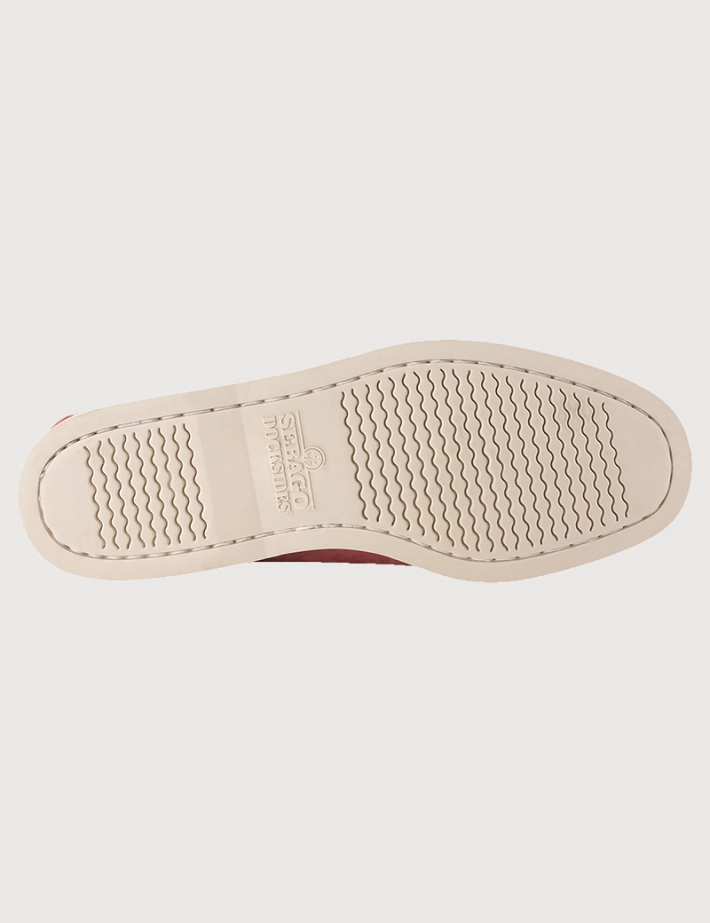 Sebago Chaussures Docksides Nubuck Rose Blanc - 3