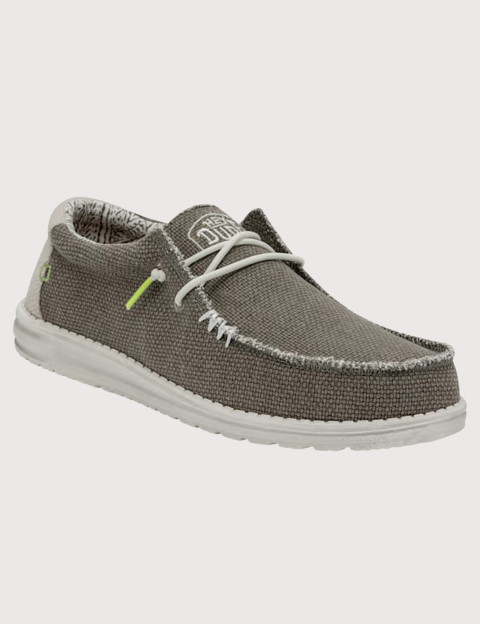 Hey Dude Chaussures Homme en Toile Wally Gris - 5