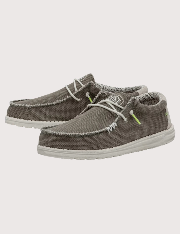 Hey Dude Chaussures Homme en Toile Wally Gris - 6