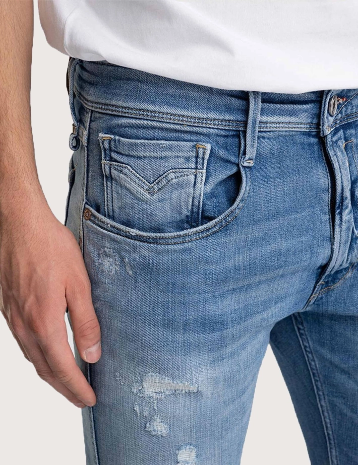 REPLAY Jean Homme Bronny Stretch Destroy Used - 3