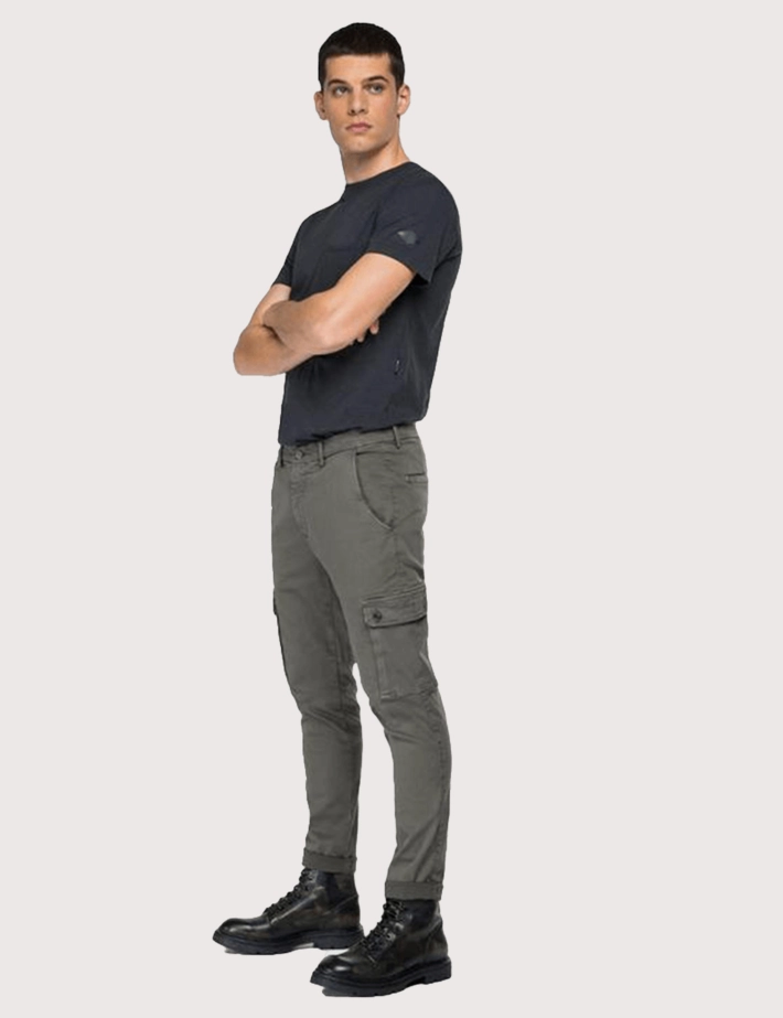 REPLAY Pantalon Homme Jaan Vert Militaire 030 - 3