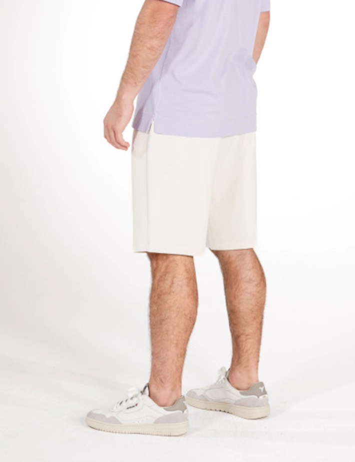 HBT COTON TOUCH | Molleton SAMY SHORT Bermuda Blanc Homme - 2