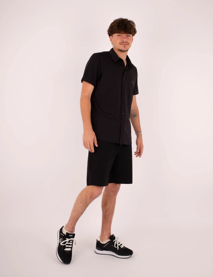 HBT BASICS | Silky MARCELLO Chemise Noir - 4