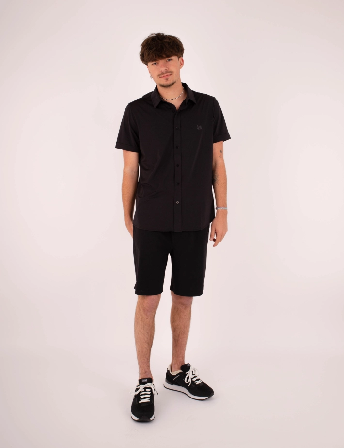 HBT BASICS | Silky MARCELLO Chemise Noir - 3