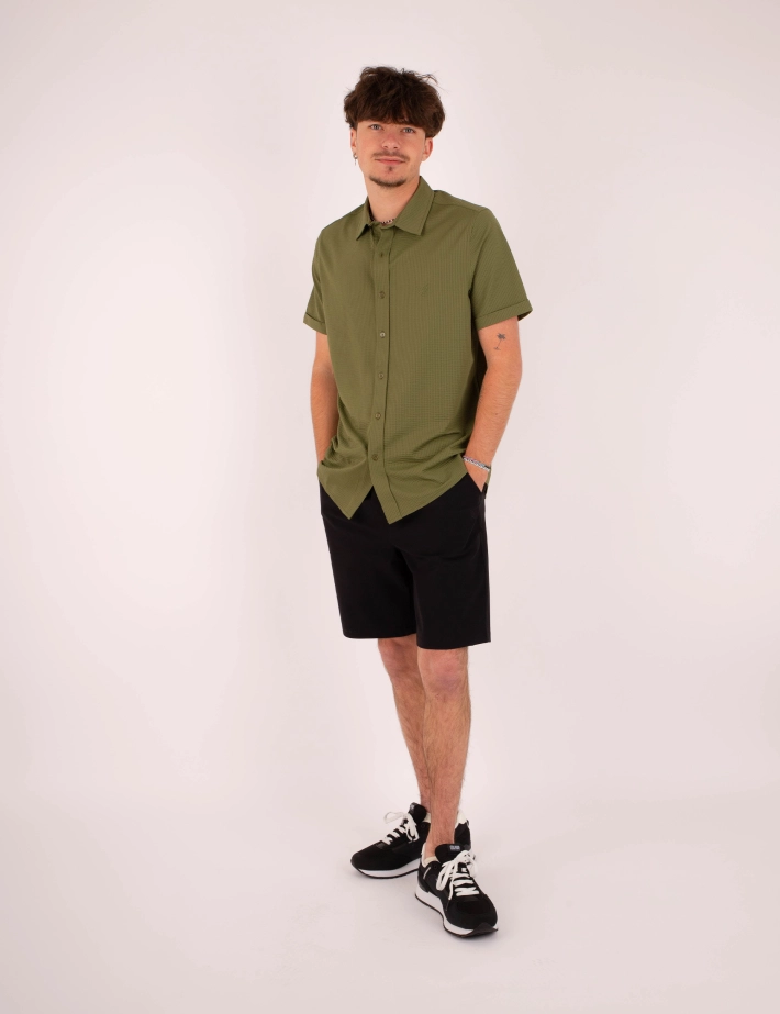 HBT WAFFLE | MARCELLO Chemise Vert Kaki