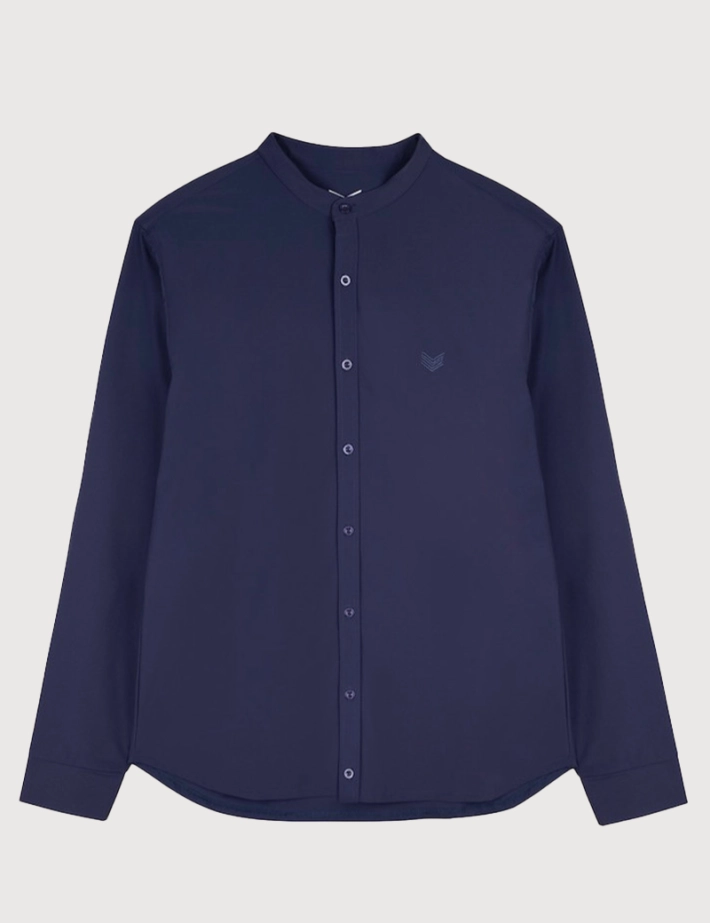 HBT BASICS | 2nd Skin MAO Chemise Marine Homme