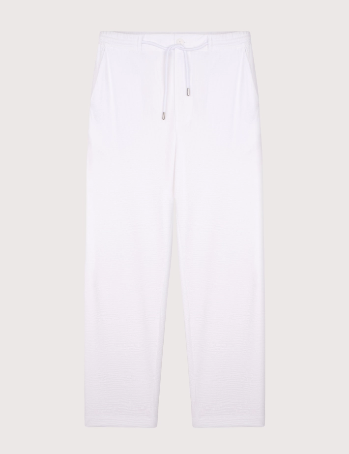 HBT SUMMER CHIC | Waffle DARIO Pantalon Blanc