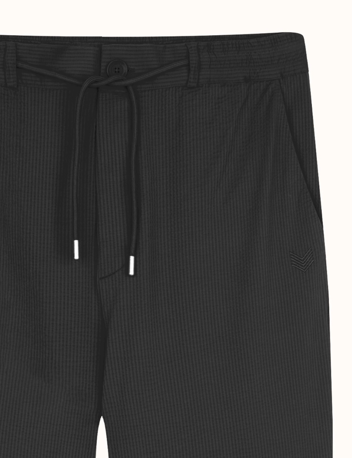 HBT SUMMER CHIC | Waffle DARIO Pantalon Noir - 2