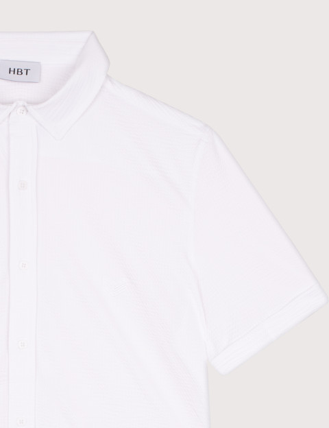 HBT SUMMER CHIC | Waffle MARCELLO Chemise Blanc - 3