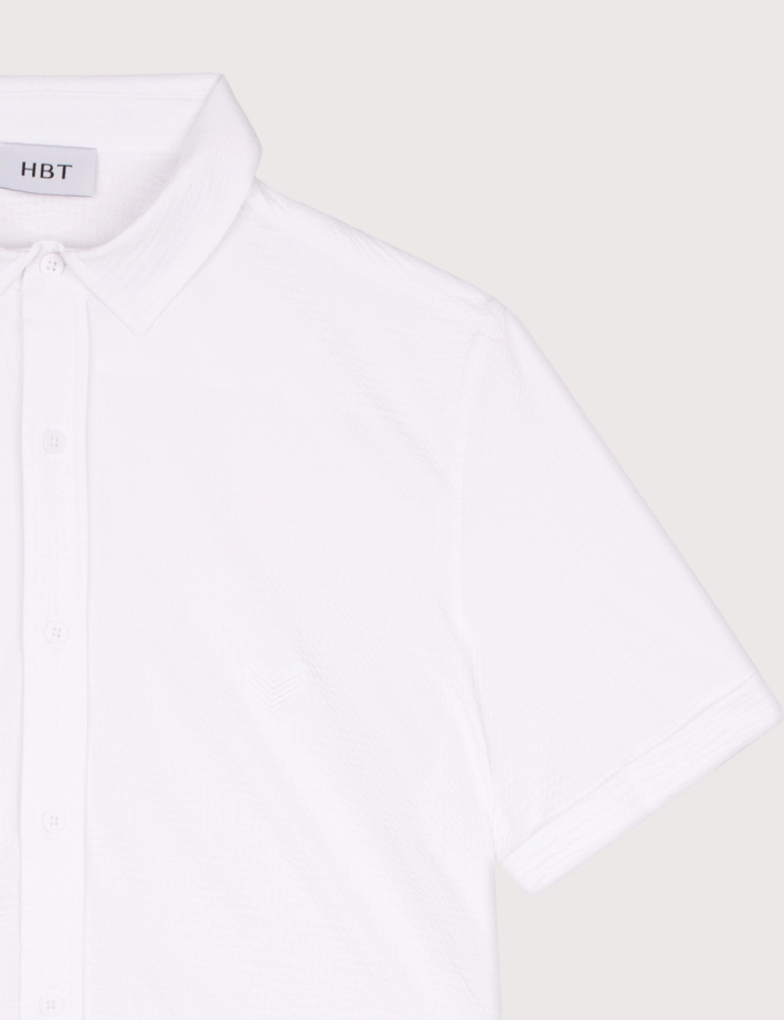 HBT SUMMER CHIC | Waffle MARCELLO Chemise Blanc - 3