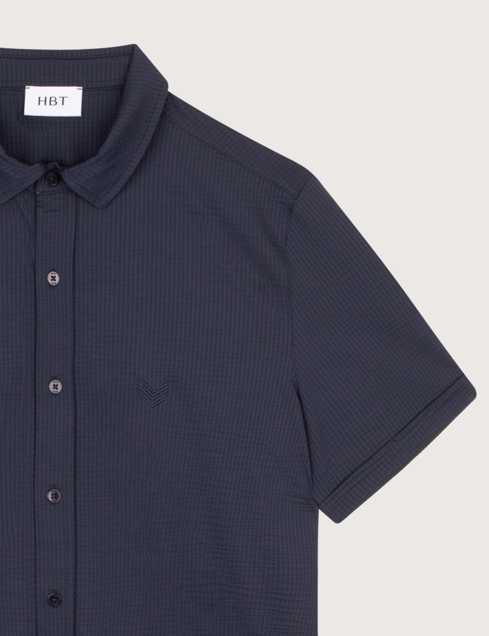 HBT SUMMER CHIC | Waffle MARCELLO Chemise Marine - 2