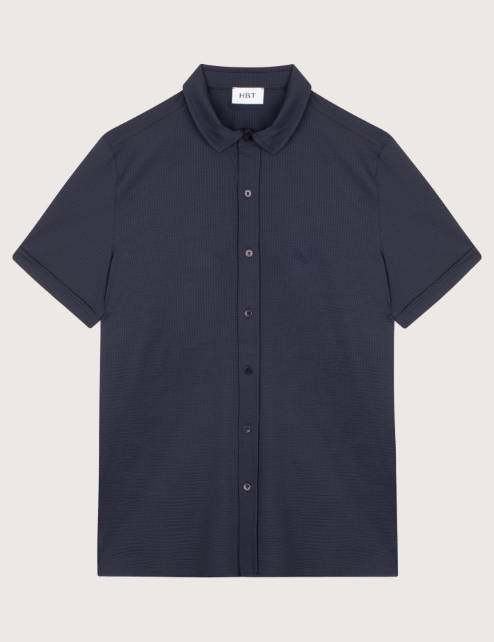 HBT SUMMER CHIC | Waffle MARCELLO Chemise Marine