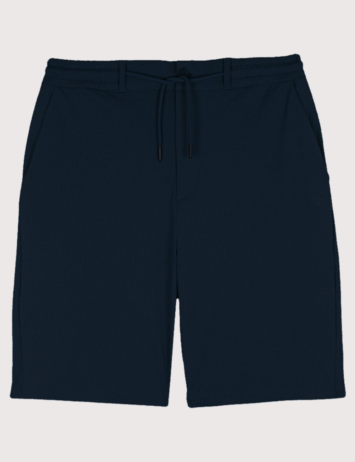 HBT SUMMER CHIC | Waffle DARIO SHORT Bermuda Marine