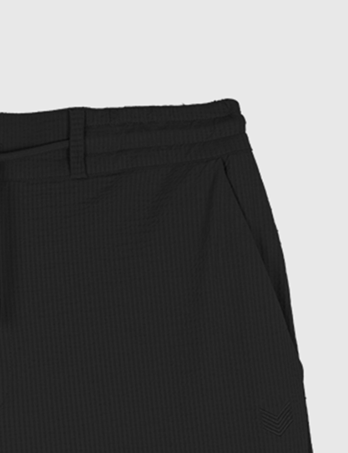 HBT SUMMER CHIC | Waffle DARIO SHORT Bermuda Noir - 2