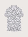 HBT SUMMER CHIC | Waffle Print MARCELLO Chemise Blanc Vert Kaki