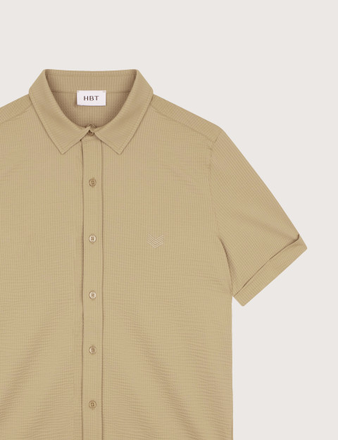HBT SUMMER CHIC | Waffle MARCELLO Chemise Beige - 2