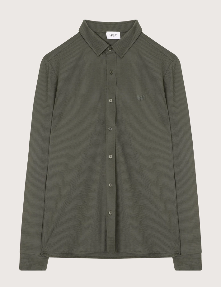 HBT SUMMER CHIC | Waffle LORD Chemise Vert Kaki