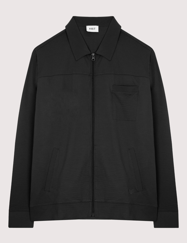 HBT SUMMER CHIC | Waffle LORENZO Veste Noir