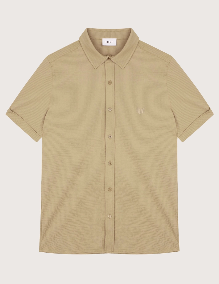 HBT SUMMER CHIC | Waffle MARCELLO Chemise Beige