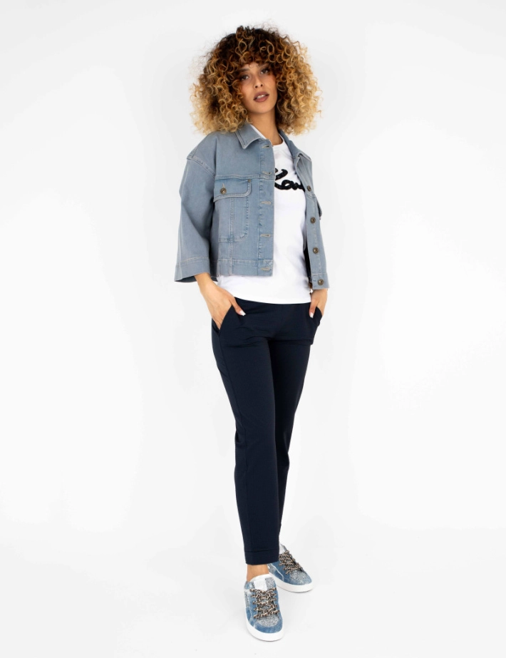 HBT SUMMER CHIC | Waffle CHELSEA Pantalon Marine - 4