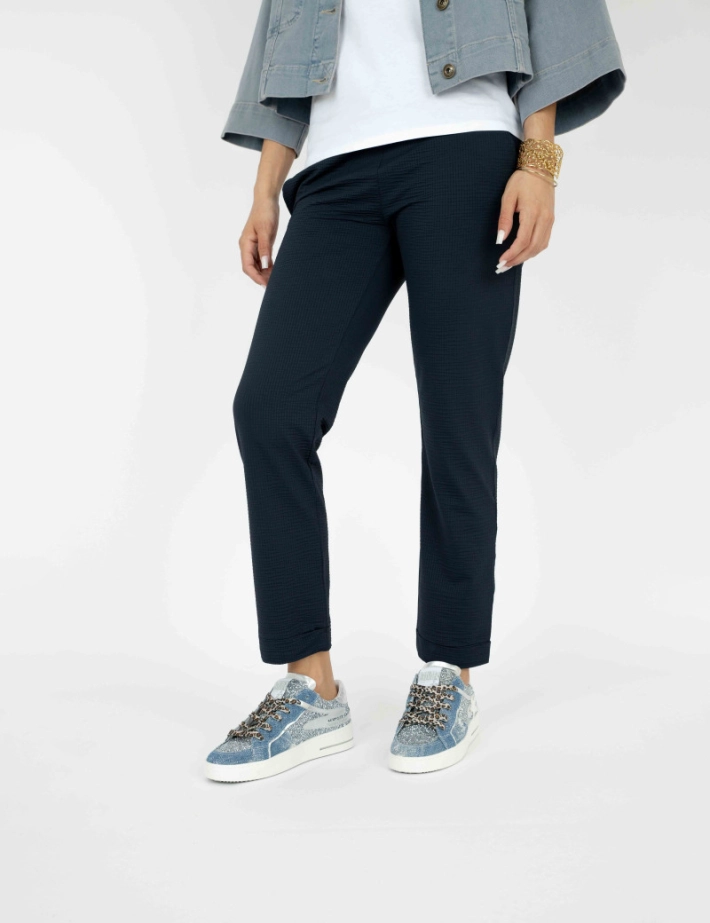 HBT SUMMER CHIC | Waffle CHELSEA Pantalon Marine - 3