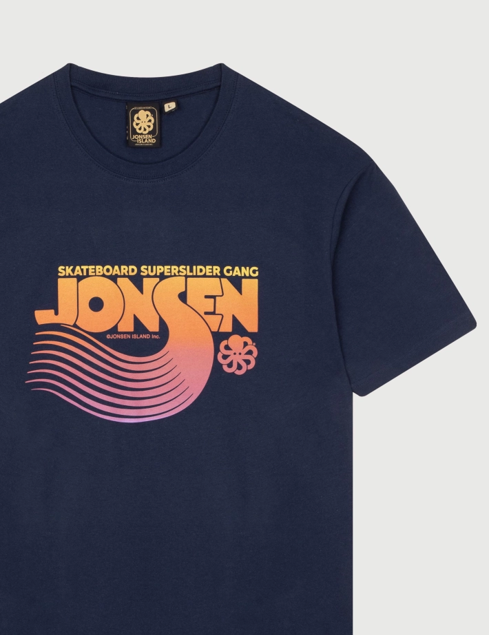 Jonsen Island T-Shirt Mixte Manches Courtes Superslider Marine - 2