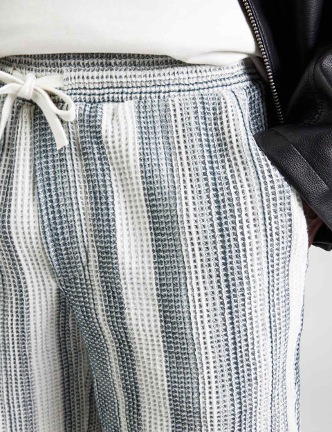 Only & Sons Short Homme Tel Savier Waffle Motif Ecru